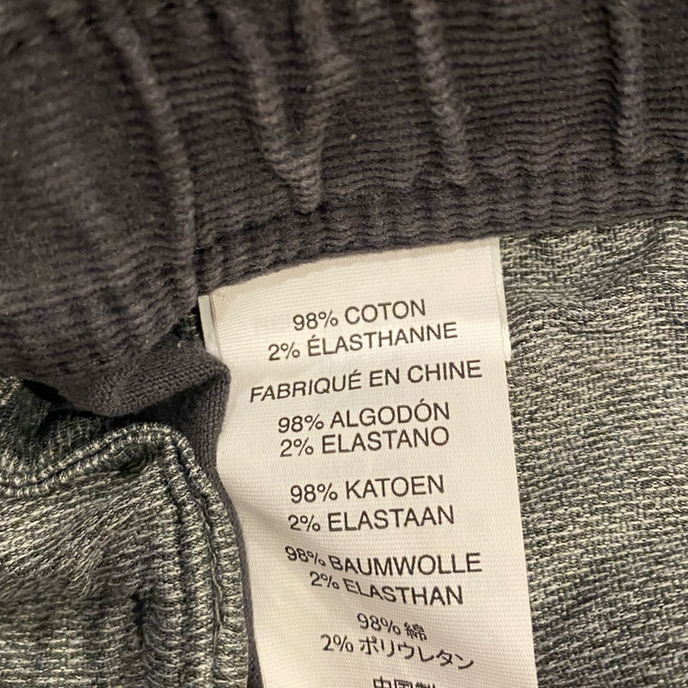 VUORI Optimist Elastic Waist Corduroy Pant Medium Grey Logo Casual - Picture 8 of 8